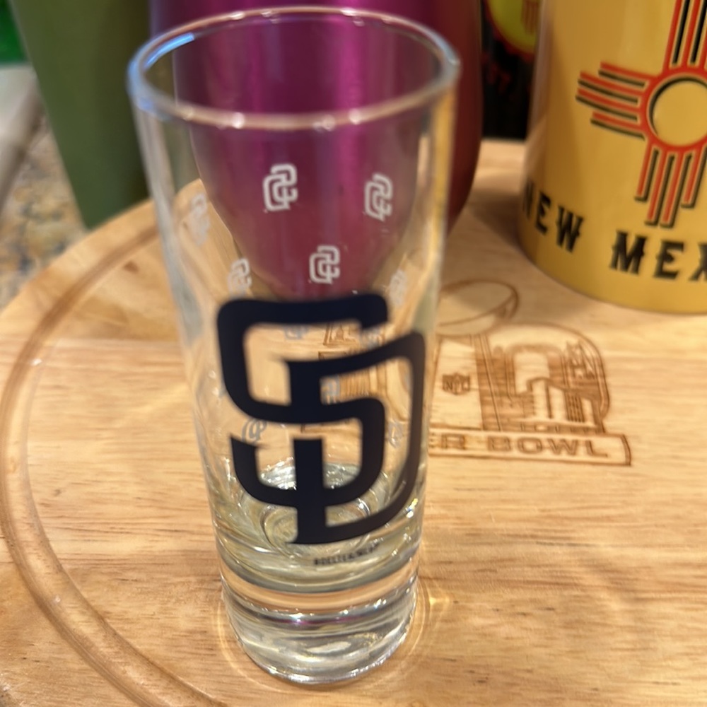 NWOT San Diego Padres Tall  Shot Glass